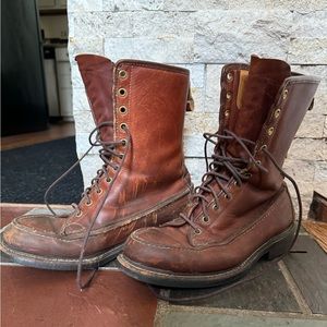 Vintage Gold Bond Leather Boots